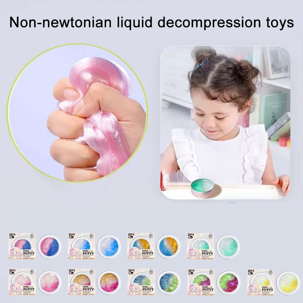 Liquid Glass Non Newtonian Fluid Decompression ของเล่นเด็กความเครียดบรรเทา Sensory Play สําหรับความว