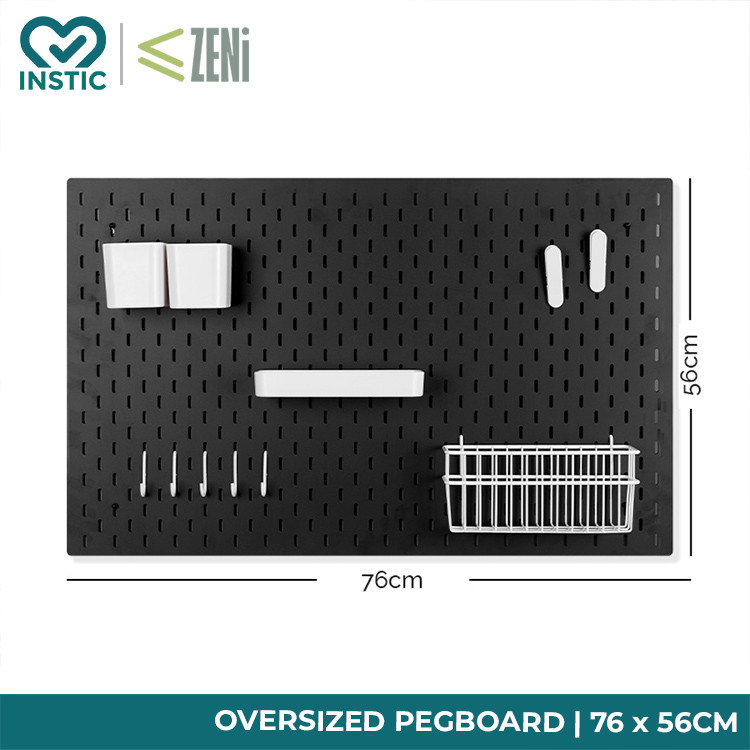 ZENi ขนาดใหญ่ 76*56 ซม. Pegboard ใช้งานร่วมกับ IKEA SKAIS Pegboard