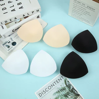 3 คู่การฝึกอบรม Bra Pad สามเหลี่ยมถ้วยหน้าอก Push Up ใส่โฟมหนาความยืดหยุ่นสูง Pads สําหรับ Enhancer Bra Pads