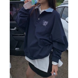 TAYCEN M-2XL เสื้อสเวตเตอร์ผู้หญิง แขนยาว โอเวอร์ไซซ์