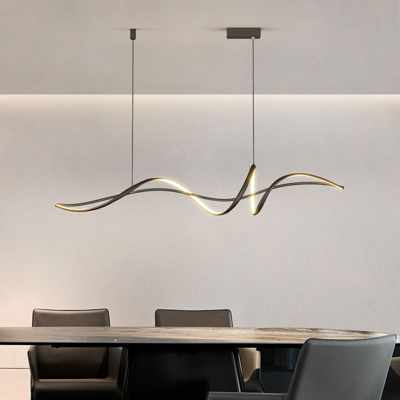 Restaurant Pendant Light Personality Modern Minimalist Creative Designer Long Bar Dining Room Light 