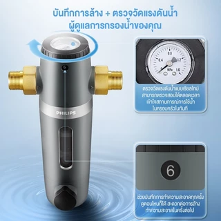 Philips water AWP1830 ตัวกรองน้ำประปา ตัวกรองน้ำก่อนเข้าบ้าน กรองคลอรีน กรองสนิม น้ำใส