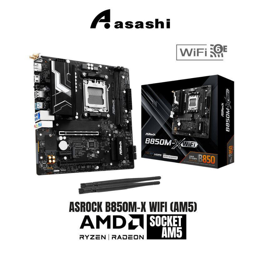 ASROCK B850M-X WIFI (AM5) เมนบอร์ด M-ATX