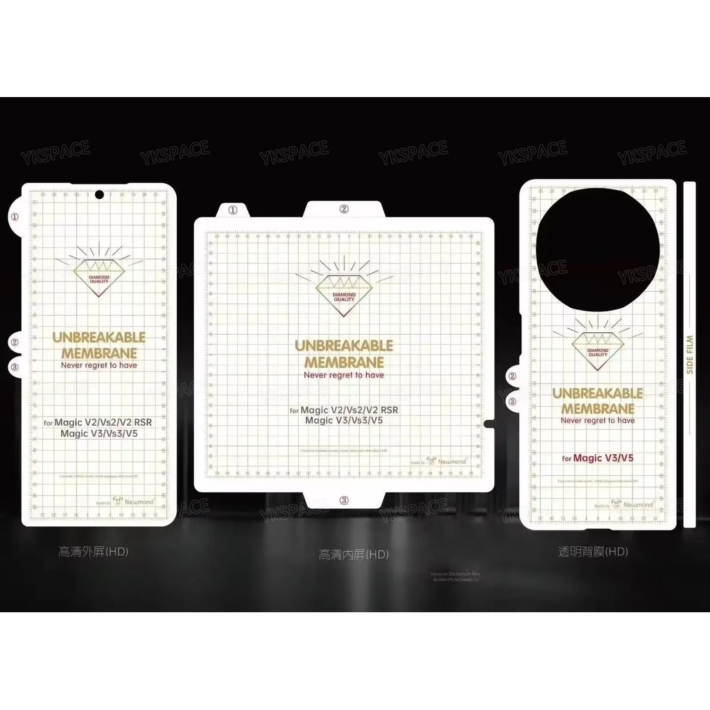 ฟิล์มไฮโดรเจลด้านด้านหน้าด้านในสําหรับ Honor Magic V5 HD Clear TPU ตัวป้องกันหน้าจอแบบนุ่มป้องกันลายนิ้วมือ