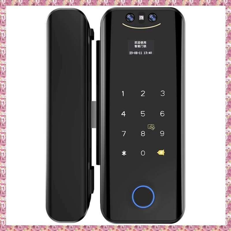[VCPR] Tuya 3D สมาร์ทล็อค WIFI สําหรับประตูกระจกกล้องลายนิ้วมือ Face Recognize การ์ดรหัสผ่าน Biometr