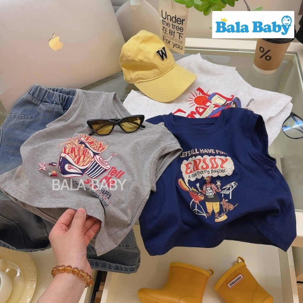 เสื้อแขนกุด เสื้อกล้ามเด็ก เสื้อเด็กผู้ชายเท่ๆ แฟชั่นน่าร้อน Size90-120 BXT01 รูปที่ 8