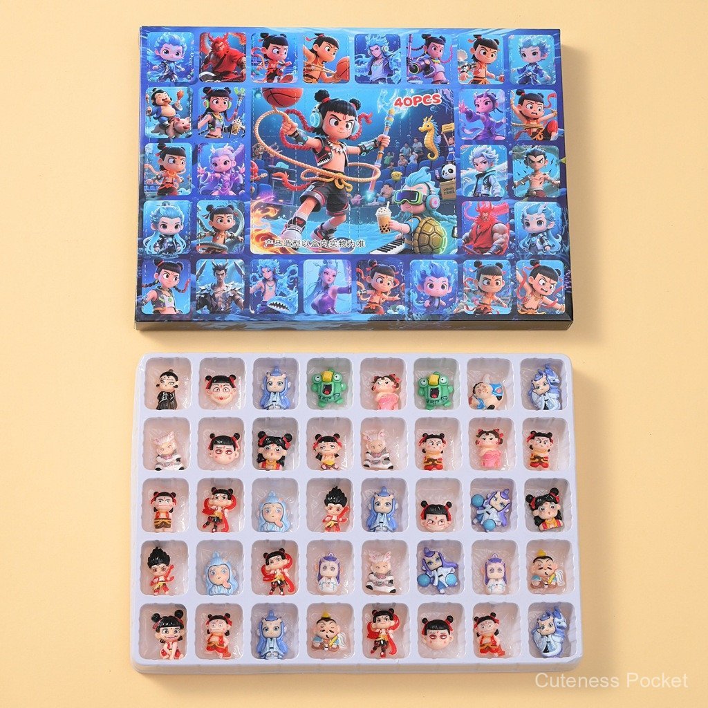 40 nezha blind box ao bing เรซิ่นรูป poke figure กล่องของเล่นเด็กของขวัญ 盒 玩具 乐