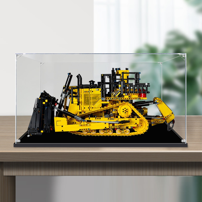 [กล่องแสดงอะคริลิค] กล่องแสดงอะคริลิคเหมาะสําหรับ Lego 42131App Control Cat ® Bulldozer กล่องเก็บของ