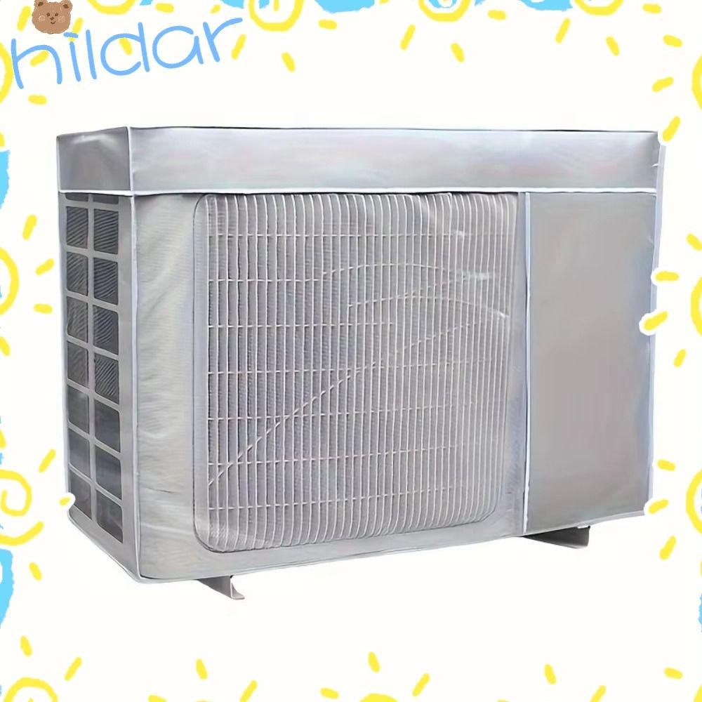 HLAR ฝาครอบเครื่องปรับอากาศ, กันฝุ่น Multisize Air Conditioner Protective, Silver Waterproof Dust Cover Outdoor