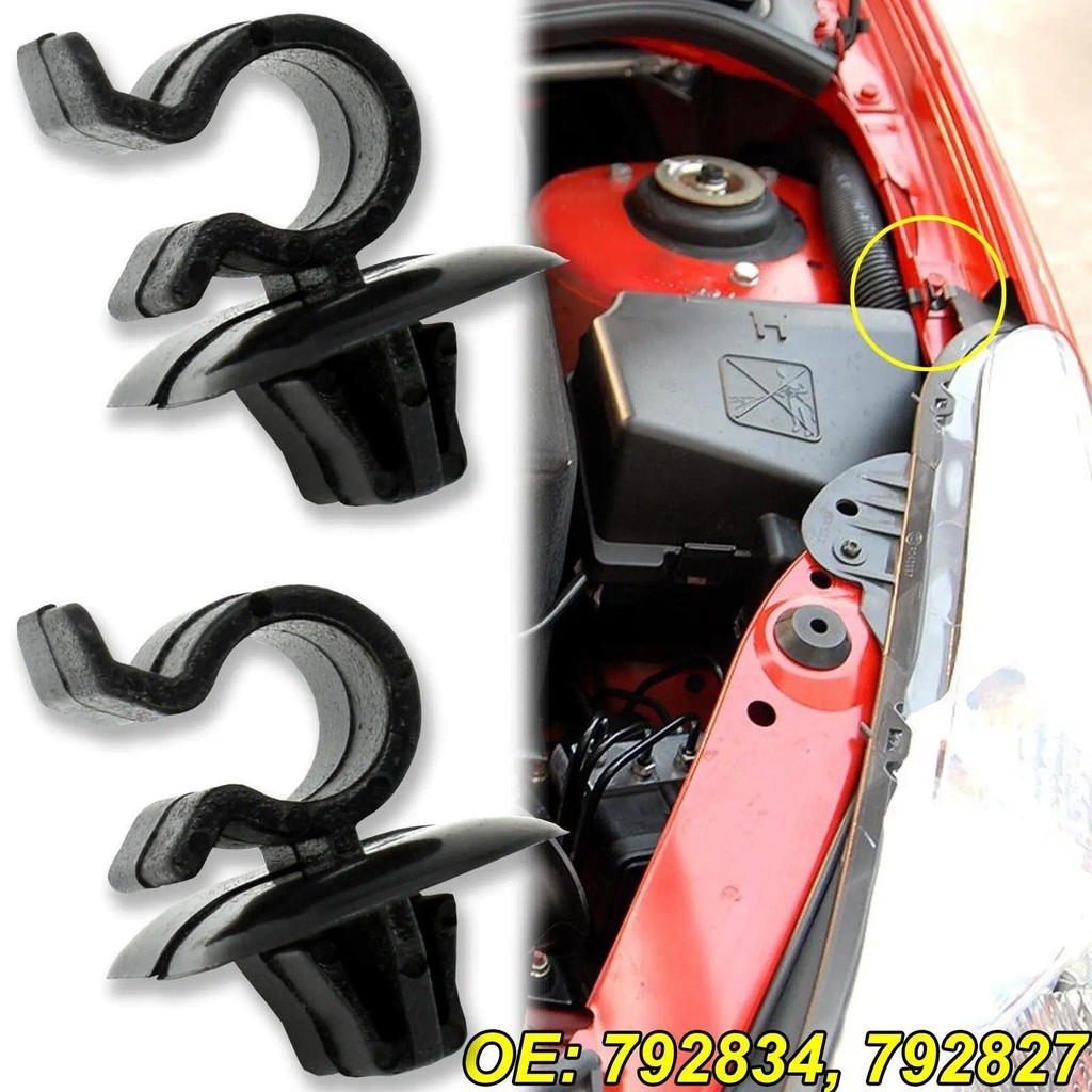 2x สําหรับ Peugeot 1007 106 206 306 3008 407 Partner B9 Hood Bonnet Rod Prop สนับสนุน Stay คลิปผู้ถื