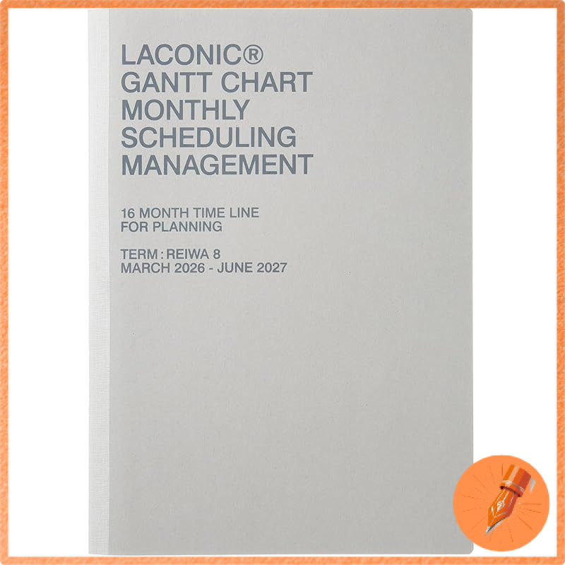 Laconic 2026 March Start A4 Monthly Gantt Chart Planner Notebook