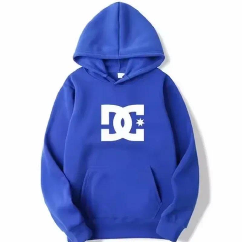 DC Letter Long Sleeve Hoodie tendy - เสื้อฮู้ด unisec DC