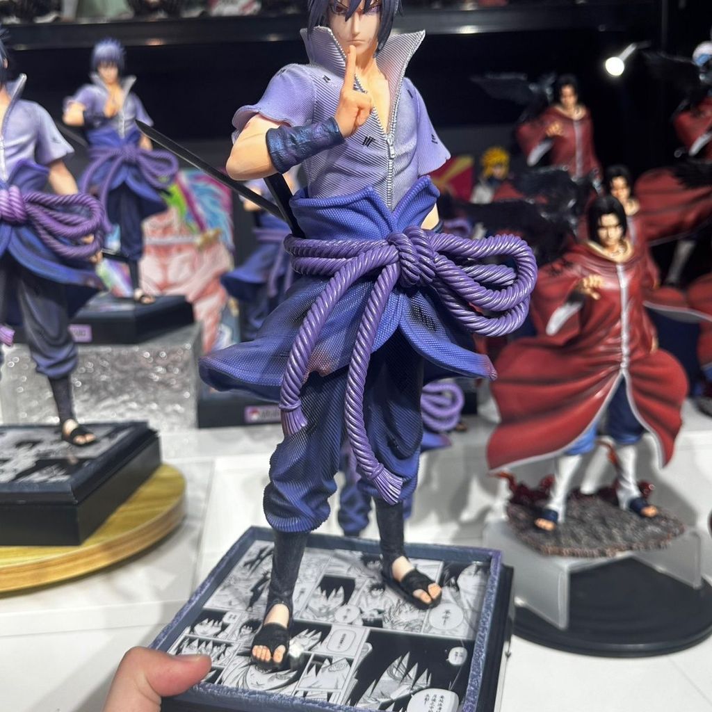 Naruto Sasuke Nirvana Sasuke Naruto Uchiha Sasuke GK รูปรูปปั้นเดสก์ท็อปชั้นวางหนังสือตกแต่งของขวัญว