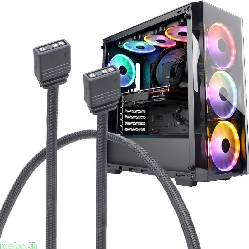 Feela ARGB Splitter Extension Cable 30 ซม. 60 ซม. สําหรับแฟน ARGB และแถบ LED เข้ากันได้กับ