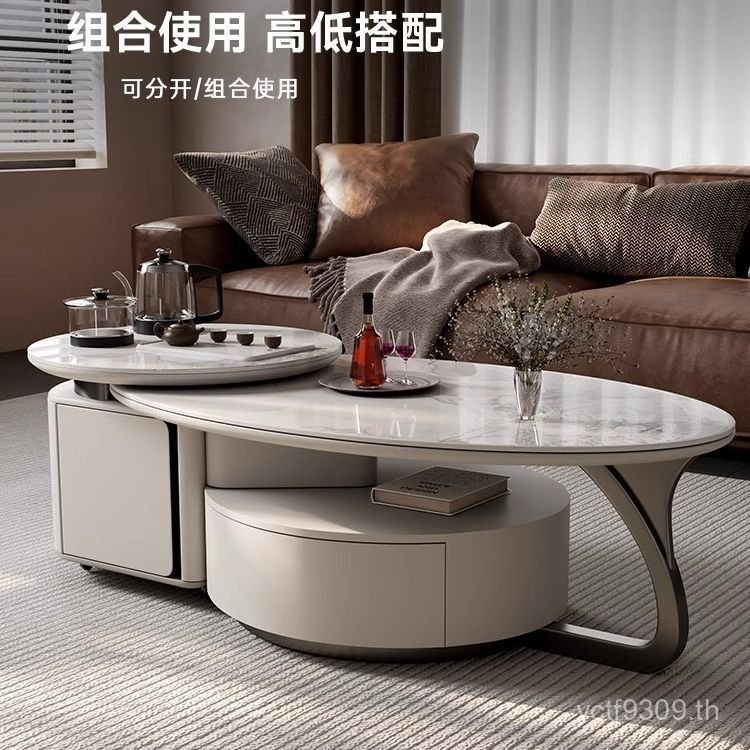 โต๊ะน้ําชาห้องนั่งเล่นอิตาลีที่เรียบง่ายขนาดเล็กพาร์ทเมนท์ประเภทชาทําโต๊ะน้ําชารวมกันใหม่กังฟูร็อคที