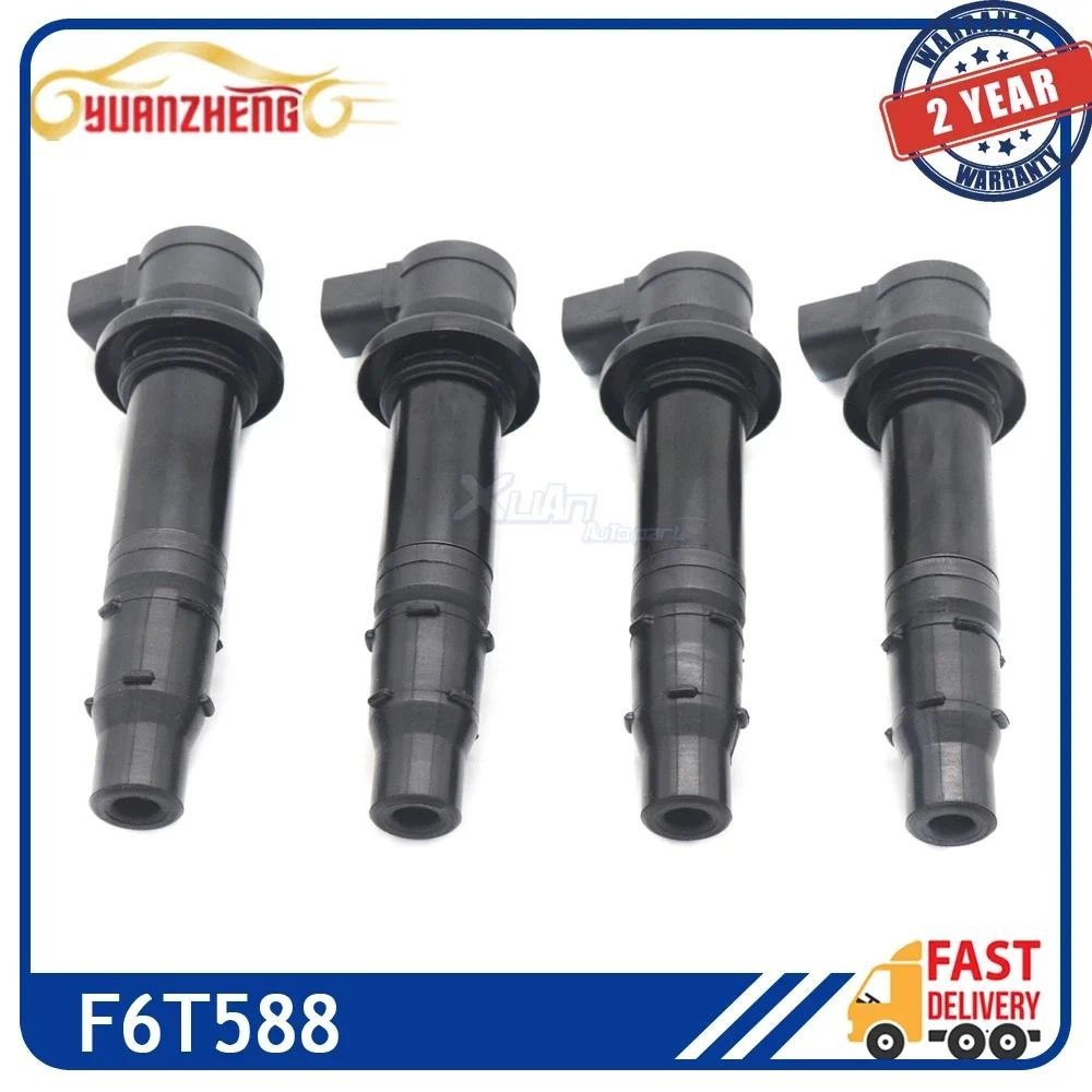 4PCS F6T588 ใหม่คอยล์จุดระเบิดรถยนต์สําหรับYamaha MT-07 R1 YZF-R1 R6 RJ15 FZ8 2002-2017 39P-82310-10