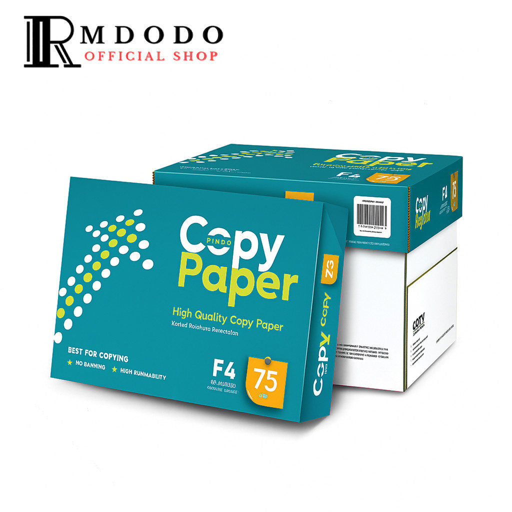 Rmdodo - กระดาษถ่ายเอกสาร HVS F4 75Gsm [1 Ream] / กระดาษถ่ายเอกสาร / กระดาษพิมพ์ F4