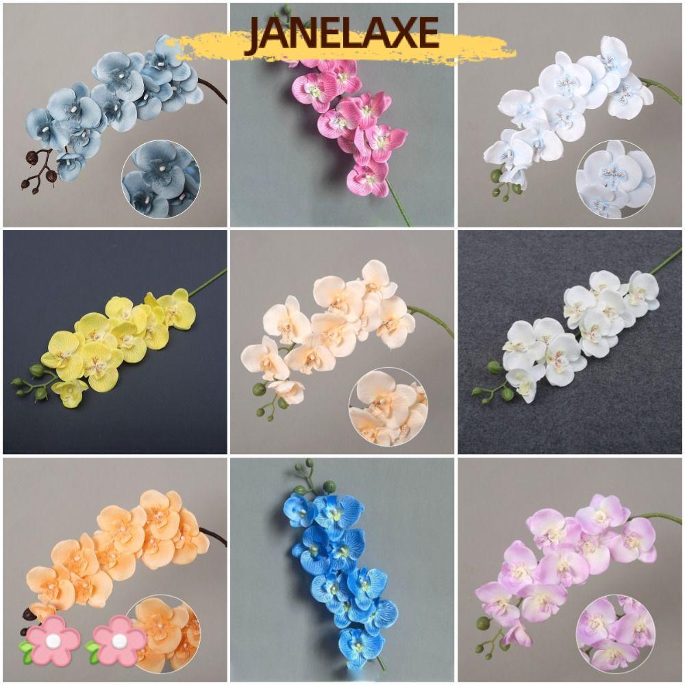 JANELAXE932JN Phalaenopsis Home Supply ดอกไม้ประดิษฐ์ 9 หัว