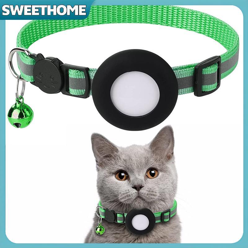 SWEETHOME สัตว์เลี้ยง GPS Traer พร้อม Bell น่ารักสะท้อนแสง Night Cat ที่อยู่ Footprint จี้ Traing สุ