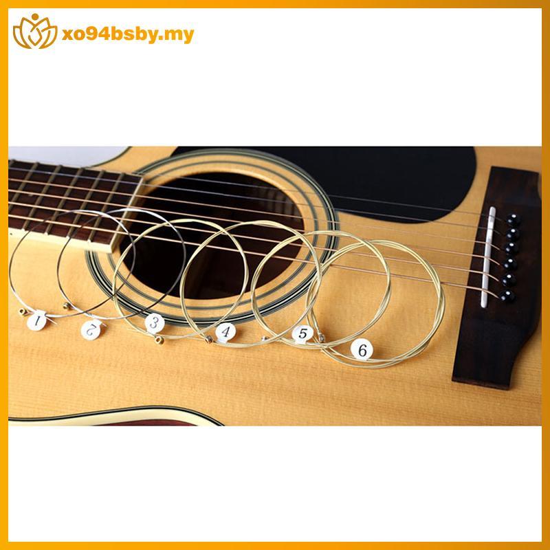 Xo94bsby 1 ชุด 6 pcs Practice Niel Plated Steel Guitar String สําหรับกีตาร์โปร่ง MY