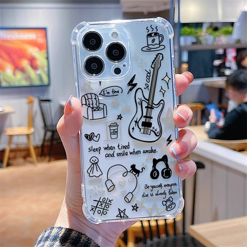 For เคสโทรศัพท์ OPPO A60 4G A58 ใบปาล์ม 4G A3 Pro A3s/A12E F11 Pro A5X A33 2020 เคสโทรศัพท์ป้องกันตกแบบสี่มุม A5