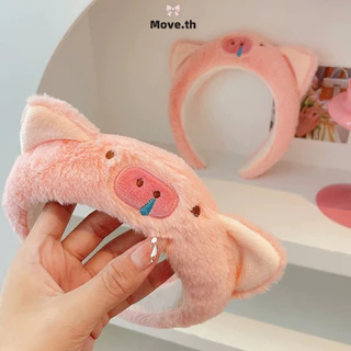 ในไทย-พร้อมส่ง✨2026ใหม่น่ารักหมูสีชมพูการ์ตูนตุ๊กตาคาดศีรษะผมวงเครื่องประดับผม เครื่องประดับผมแฟชั่น