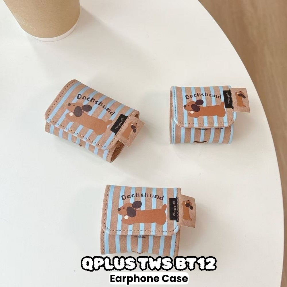 ส่วนลด สําหรับ QPLUS TWS BT12 กรณีน่ารักการ์ตูนสิ่งทอหัตถกรรมหูฟังกรณีปลอกฝาครอบ