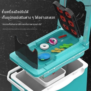 กระติกชิงหลิว 40L เก้าอี้กล่องตกปล ขาปรับได้ รุ่นใหม่ พร้อมอุปกรณ์เสริมมาตรฐาน รับน้ำหนักได้เยอะ