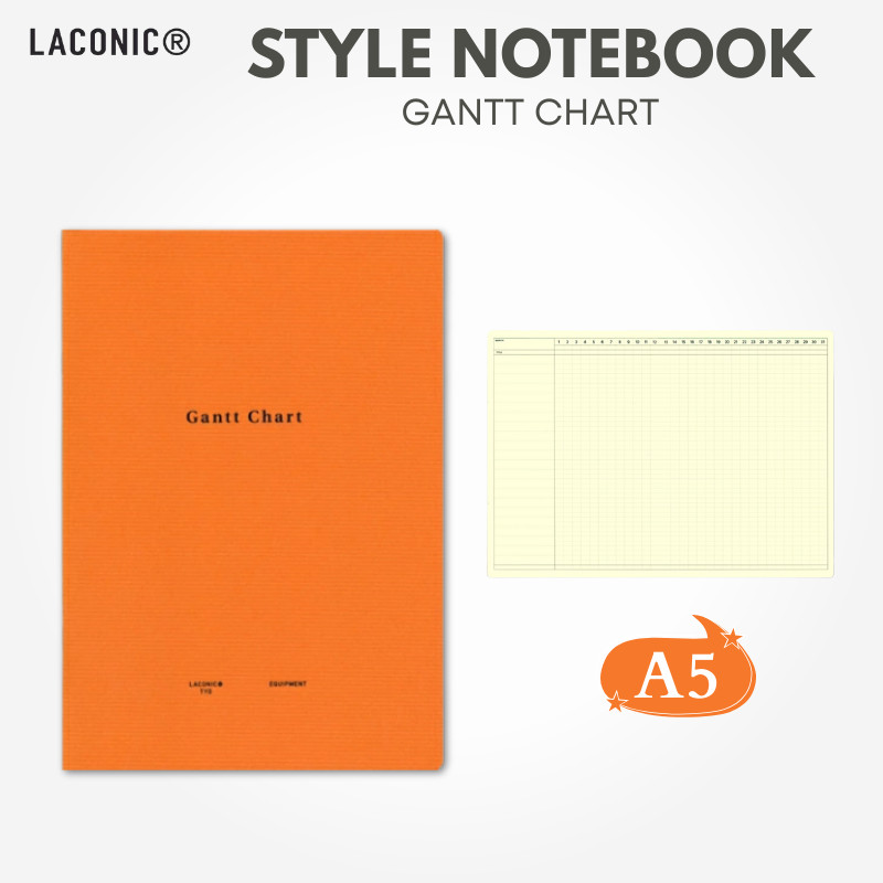 LACONIC A5 Style Notebook - Undated Gantt Chart LGF05-36, Japan Diary/ Journal Stationery