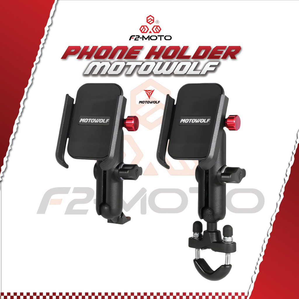 ที่วางโทรศัพท์มอเตอร์ไซค์ MotoWolf MDL2821,ขายึดกระจก,ขายึดแฮนด์