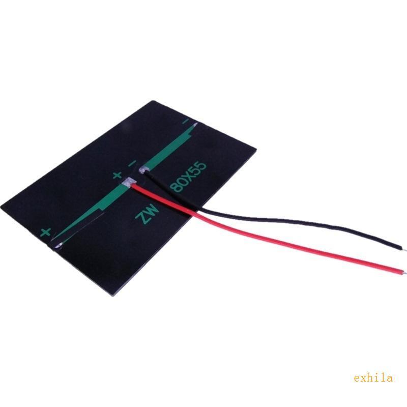 Exhila Solar Panel 6V Polysilicon Charger Module พร้อมสายยาวสําหรับผู้ที่ชื่นชอบการ DIY
