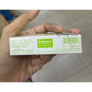 สบู่บีควอล่า สีเขียว BeQuaLa Green Herb Soap กรีนเฮิร์บโซป ขนาด 60 กรัม