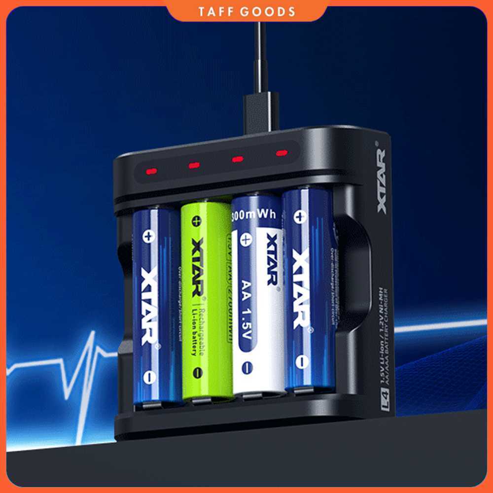 XTAR 4-Slot AA AAA Li-Ion Ni-MH เครื่องชาร์จแบตเตอรี่ชาร์จเร็ว - L4