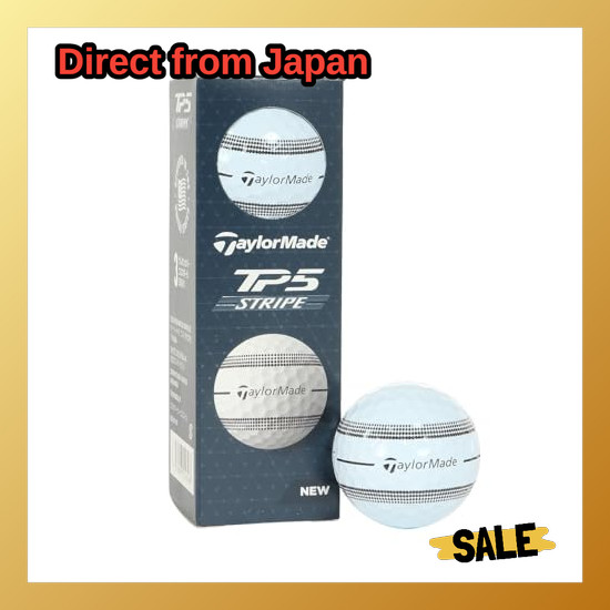Direct From Japan TAYLORMADE Golf Ball TP5 Stripe SV Sleeve (3pcs) (White/FF/Men's)