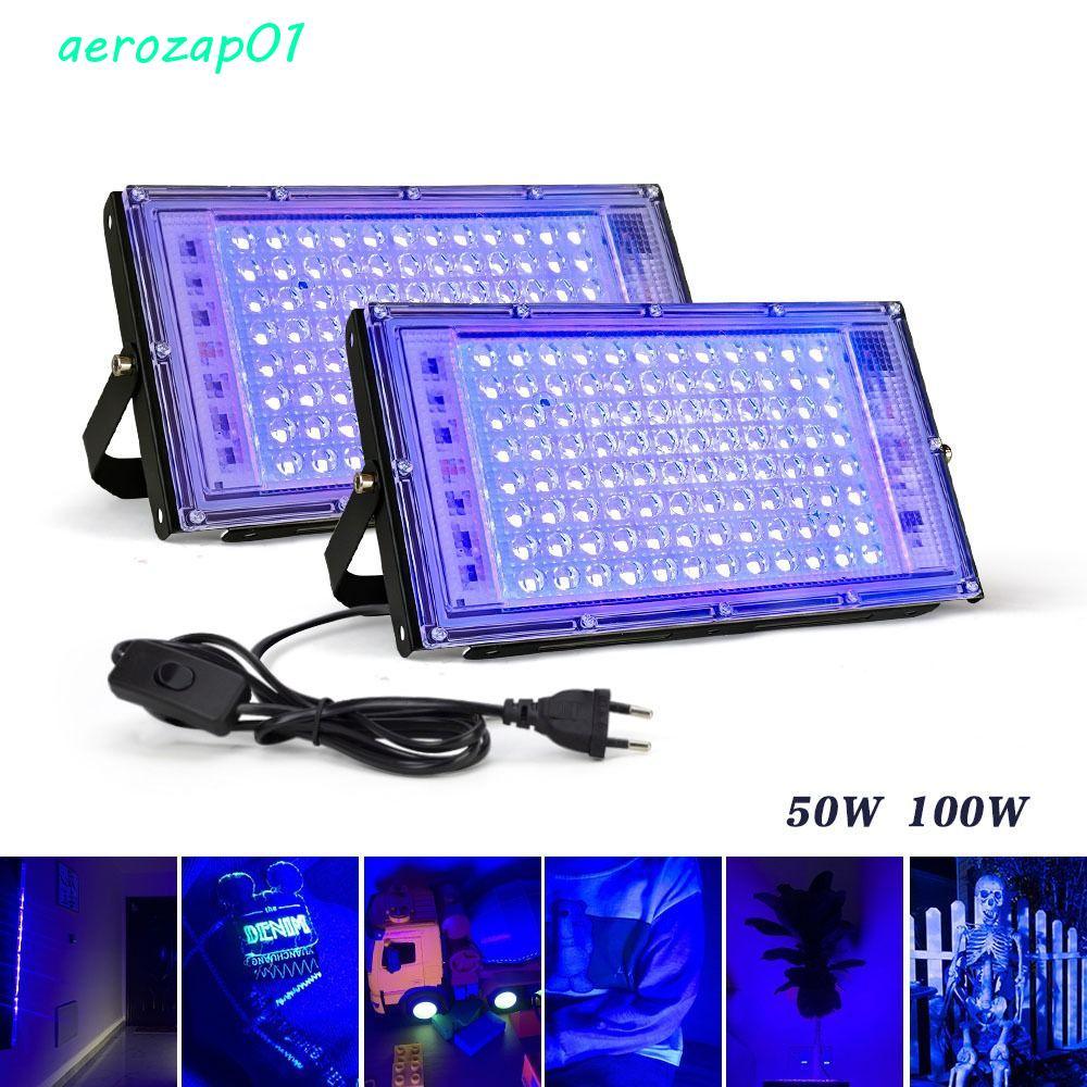 AEROZAP UV Floodlight, 395nm 120 Glow UV Lamp, Creative 50 W/100 W Effect Light UV Stage Lamp Bar