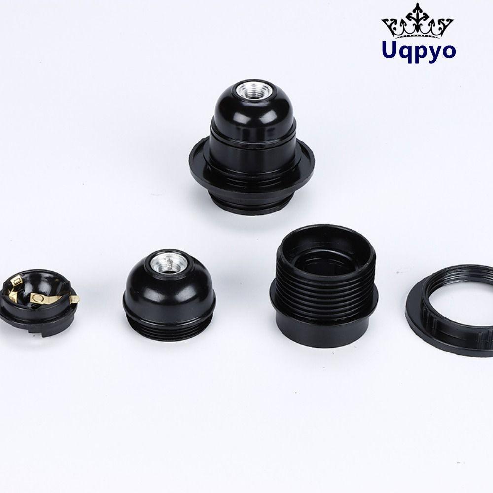 UQPYO โคมไฟเกลียวหัวโคมไฟตั้งพื้นล็อคตัวเอง E27 E14 โคมไฟตั้งโต๊ะ