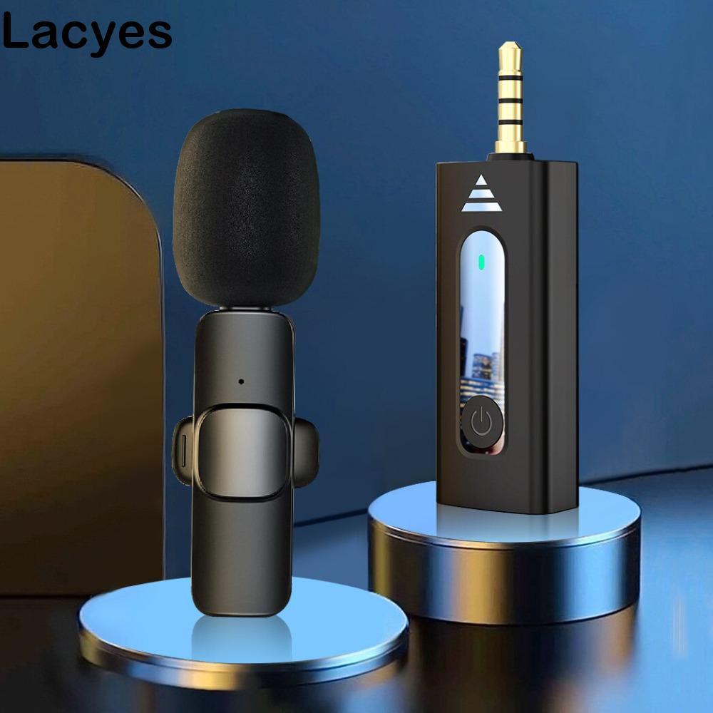 LACYES K35 Lavalier Lapel Microphone, Omnidirectional Wireless K35 Condenser Mic, Bluetooth 5.3 Prof