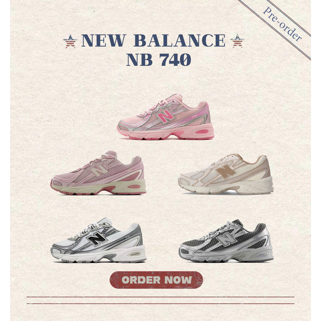 ☆pre-order☆ของแท้100% รองเท้า New Balance NB740 U740AP2/U740PP2/U740JSG/GR740MG/U740IN2 Unisex [พร้อ