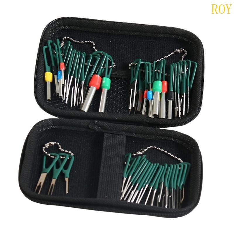 ROY Complete 59 PC Auto Pin Extractor ชุดตามหลักสรีระศาสตร์จับสําหรับ Precisions ลวดทํางานไฟฟ้า Conn