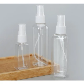ขวดสเปรย์พลาสติก PET 100ml หัวพ่นละเอียด สีขาว/ใส ขวดแบ่งน้ำหอม น้ำยา แอลกอฮอล์ แข็งแรงไม่รั่วซึม