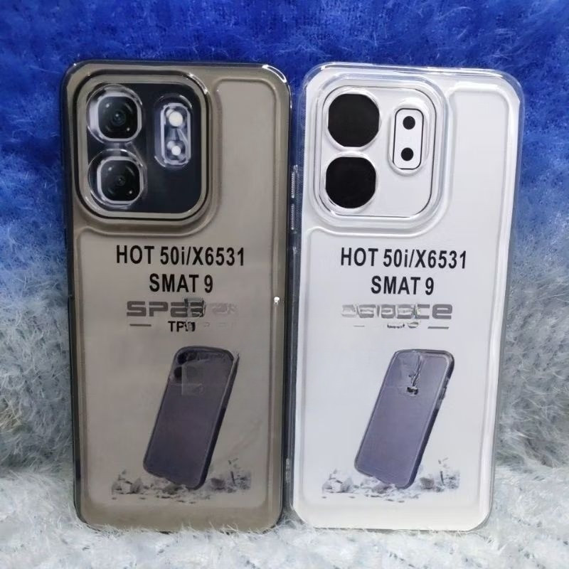Original Space เคสซิลิโคนโปร่งใส Infinix Smart 9/Smart 9 HD/Hot 50i X6531 Softcase 2.1MM+Protec Came