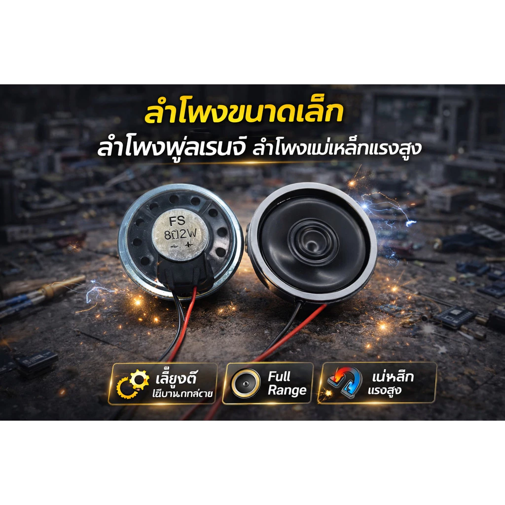 ลำโพงขนาดเล็ก ลำโพงฟูลเรนจ์ 30 mm ลำโพงแม่เหล็กแรงสูง ลำโพงขนาดเล็ก ลำโพงDIY อะไหล่ลำโพง