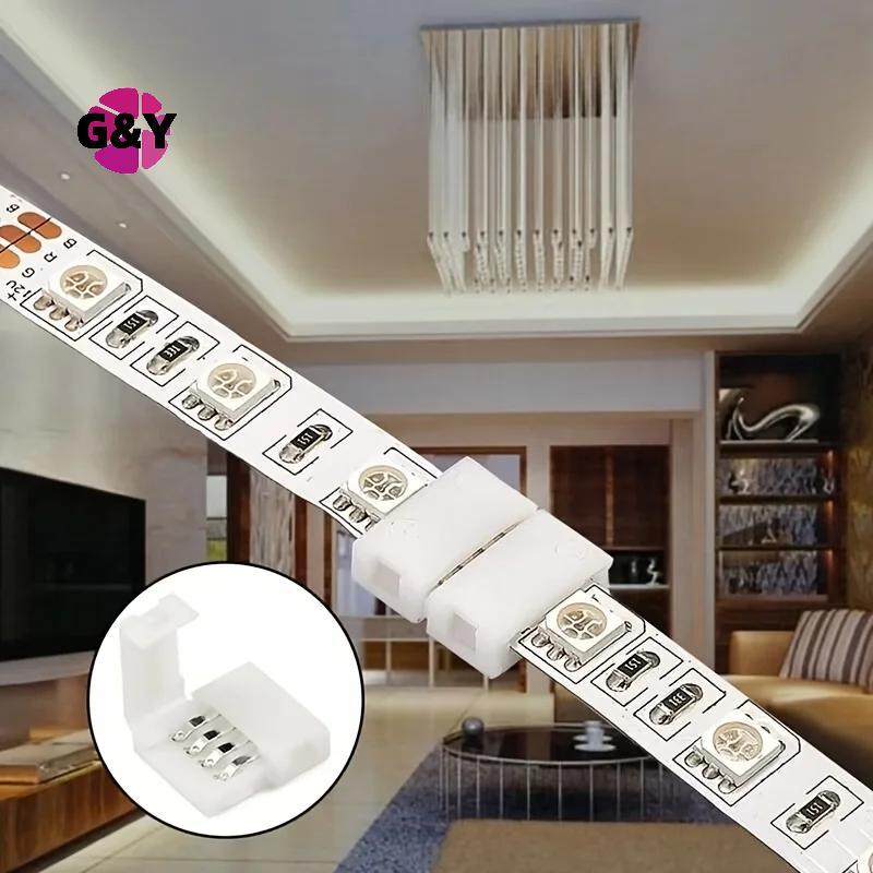 G & Y 10 ชิ้น LED Strip Connector 8 มิลลิเมตร 10 มิลลิเมตร 2Pin 3Pin 4Pin 3528 5050 RGB สีเดียว Sold