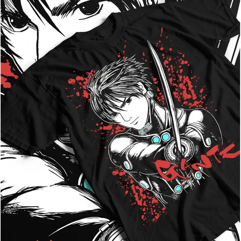 เสื้อยืดอนิเมะ Gantz: O Reika Shimohira สำหรับผู้ชายและผู้หญิง ผ้าฝ้ายสวมใส่สบาย แขนสั้น สไตล์ลำลอง 