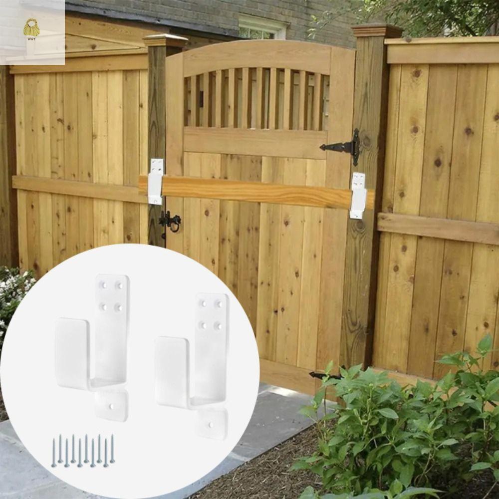 WAY Door Barricade Brackets, Heavy Duty Upgraded Door Bar Holder Brackets, สําหรับ 2X4 Lumber เหล็กค