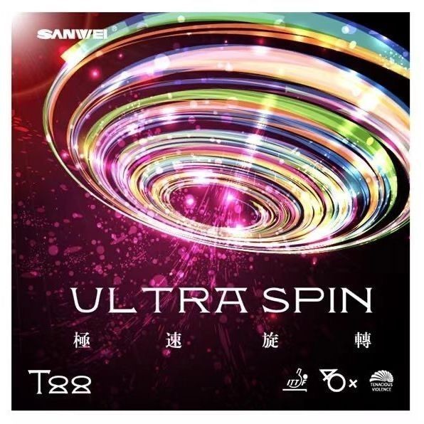 SANWEI T88 ULTRA SPIN 40+ ยางปิงปอง (ครึ่งเหนียว Spin & Speed) พร้อมฟองน้ํา