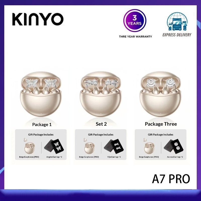 หูฟังบลูทูธ KINYO A7 PRO แบบอินเอียร์ 2026 รุ่นใหม่ ไร้สาย เทคโนโลยีการนํากระดูก KingLucky