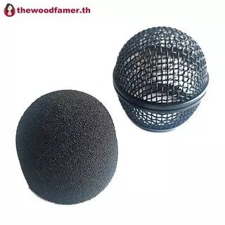 THER 1pcs สำหรับ Shure SM58 ไมโครโฟนไร้สายเปลี่ยนไมโครโฟนโลหะตารางเปลี่ยนชิ้นส่วนหัวไมโครโฟนพรรคมืออาชีพ TH