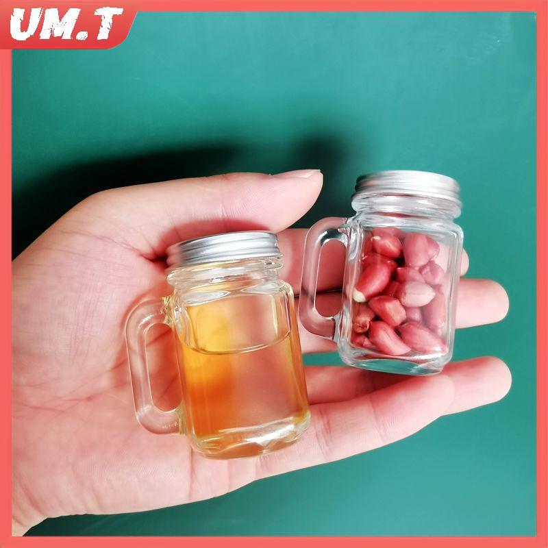 UM.T Mini Mason Jar สําหรับ Jam Honey แบบพกพา Leakproof Coffee Milk Juice ขวดพร้อมฝาปิด Home Party B