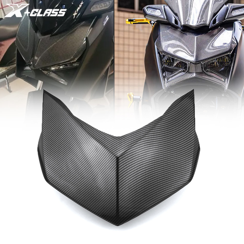 For YAMAHA XMAX 300 V2 2023-2024 รถมอเตอร์ไซค์ ฝาครอบหน้า ฝาครอบไฟหน้า ตัวบน